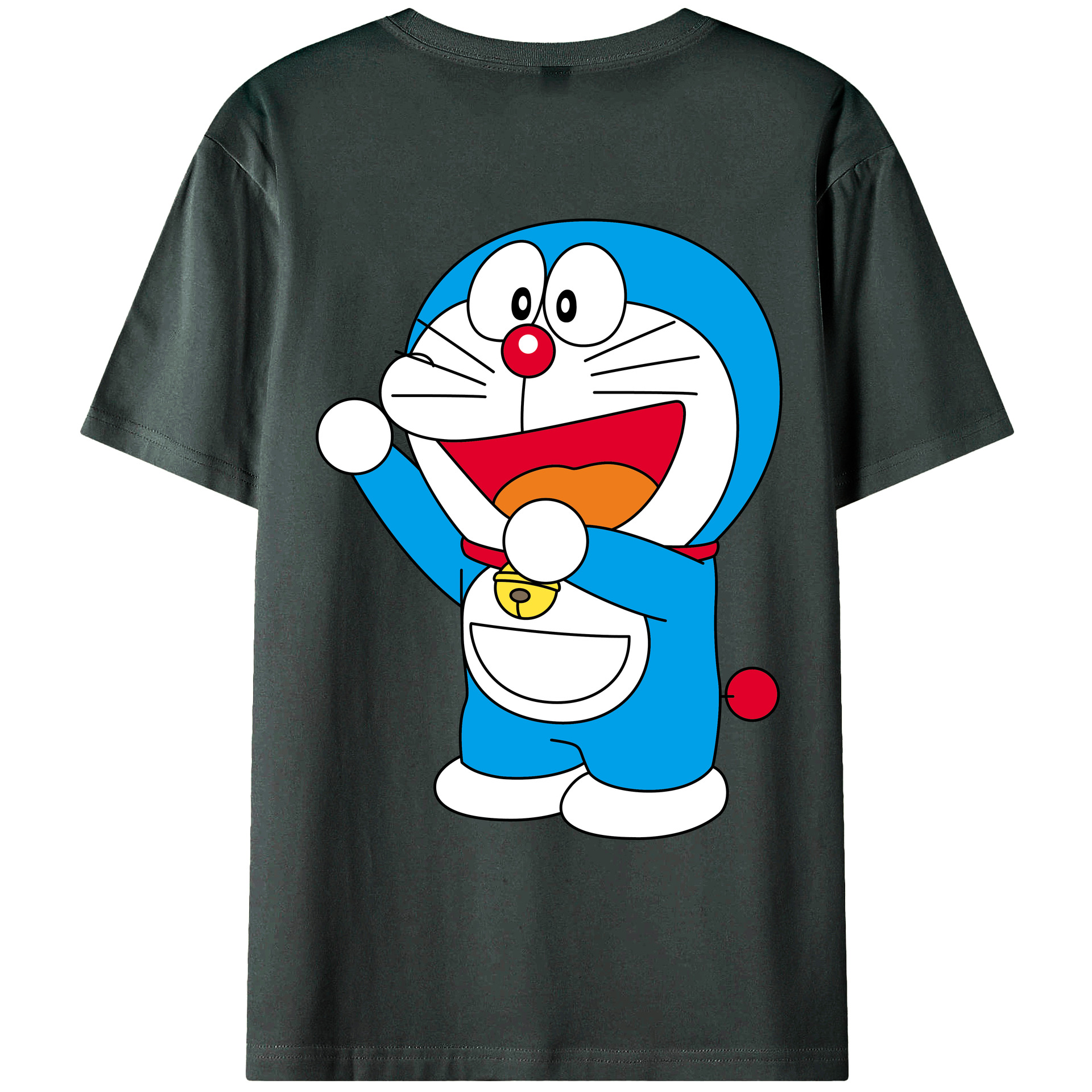 （画像用） ドラえもん Doraemon 綿100％ メンズ半袖Tシャツ（バックプリント） 通気性